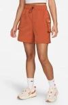 Nike Sportswear Essential Woven High Waist Shorts In Orange