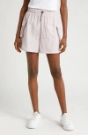 Nike Women's  Sportswear Essential Woven High-rise Shorts In Platinum Violet/ Sail
