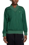 Nike Sportswear Essential Woven Top In Gorge Green/ Sail