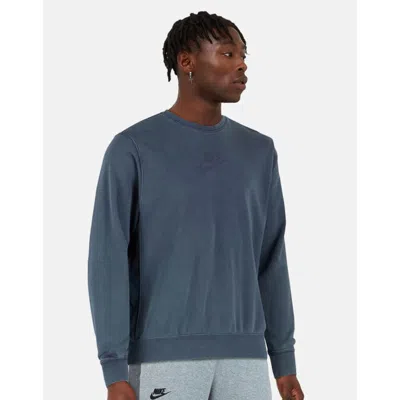 Nike Sportswear Essentials+ French Terry Crew Sweatshirt Blue Dd4664-437 Men's