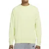 Nike Sportswear Essentials+ French Terry Crew Sweatshirt Yellow Dd4664-736 Men's In Yellow