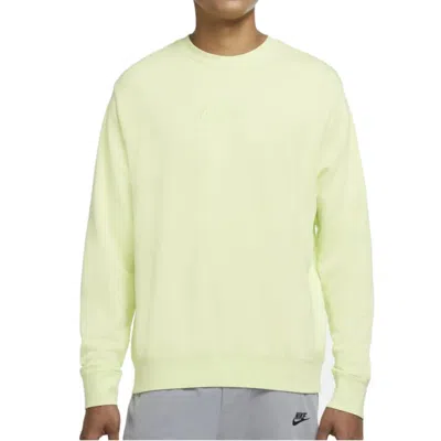 Nike Sportswear Essentials+ French Terry Crew Sweatshirt Yellow Dd4664-736 Men's