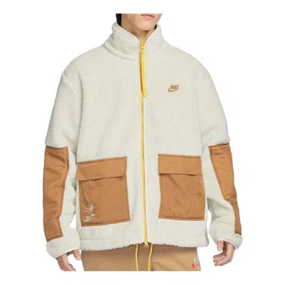 Nike Sportswear Essentials Sherpa Jacket 'white' In Neutral
