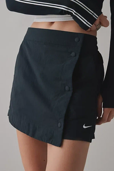 Nike Sportswear Essentials Woven Mid-rise 3" Skort In Black, Women's At Urban Outfitters