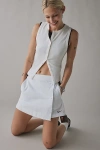 Nike Sportswear Essentials Woven Mid-rise 3" Skort In White, Women's At Urban Outfitters