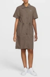 Nike Sportswear Everything Nylon Dress In Gray