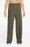 Nike Sportswear Everything Wovens Mid-rise Open-hem Pants In Green