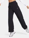Nike Sportswear Everything Wovens Mid-rise Open-hem Pants In Black