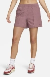 Nike Sportswear Everything Wovens Water Repellent Mid Rise 5-inch Shorts In Smokey Mauve/ Black