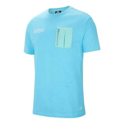 Nike Sportswear Fc Barcelona Pocket Training T-shirt 'blue'