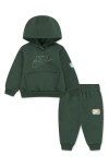 Nike Babies'  Sportswear Fleece Hoodie & Joggers Set In Green