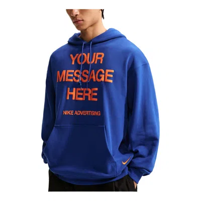 Nike Sportswear Fleece Hoodie 'old Royal Safety Orange' In Animal Print