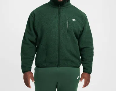 Nike Sportswear Fleece Jacket In Fir In Multi