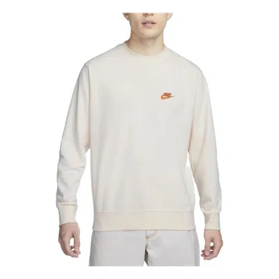 Nike Sportswear French Terry Crewneck Sweatshirt 'biege' In Neutral