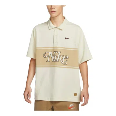 Nike Sportswear Graphic Polo Shirt Asia Sizing 'coconut White' In Neutral