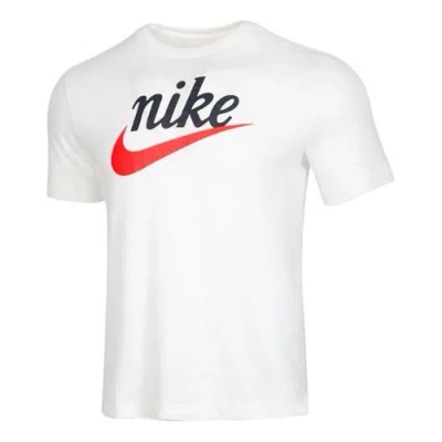 Nike Sportswear Heritage Alphabet Logo Printing Short Sleeve White