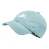 Nike Sportswear Heritage86 Futura Washed Cap 'light Dew White' In Blue