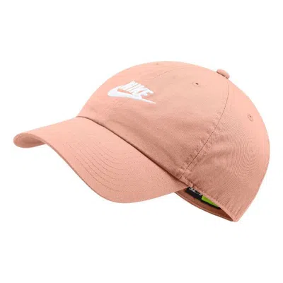 Nike Sportswear Heritage86 Futura Washed Cap 'pastel Pink White' In Multi