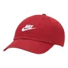 Nike Sportswear Heritage86 Futura Washed Adjustable Back Hat In Red