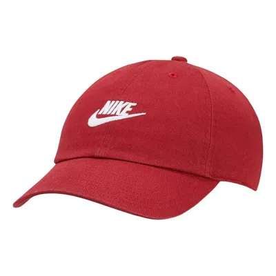 Nike Sportswear Heritage86 Futura Washed Cap 'pomegranate White' In Multi