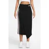 Nike Sportswear High Waist Rib Midi Skirt In Black