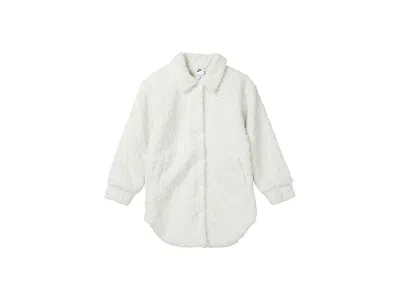 Nike Sportswear Jacket (little Kid/big Kid) Girl's Coat Soft Pearl/white : Xl (18-20 Big Kid), Polyester