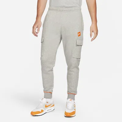 Nike Sportswear Just Do It Fleece Cargo Pants 'dark Heather Grey' In Gray