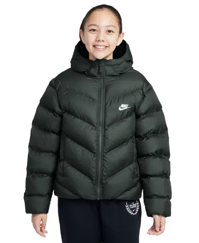 Nike Sportswear Kids 7-20 All Day Play Therma-fit Puffer Jacket In Black