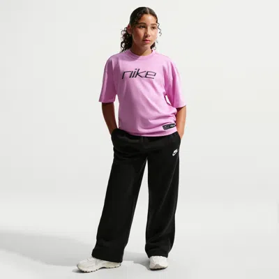Nike Sportswear Kids' Loose Open-hem Pants In Black