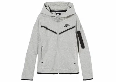 Pre-owned Nike Sportswear Kids' Tech Fleece Fullzip Hoodie (plus Size) In Dark Heather Grey/black