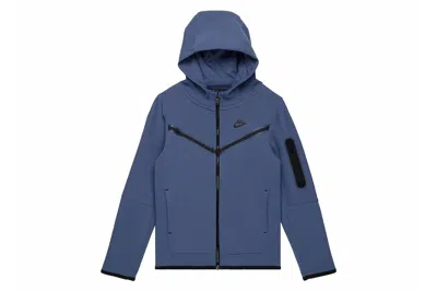Pre-owned Nike Sportswear Kids' Tech Fleece Hoodie Diffused Blue