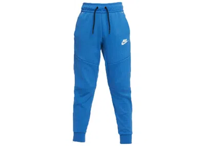 Pre-owned Nike Sportswear Kids' Tech Fleece Joggers In Dark Marina Blue/light Bone