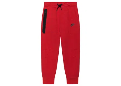 Pre-owned Nike Sportswear Kids' Tech Fleece Joggers In Light University Red Heather/black