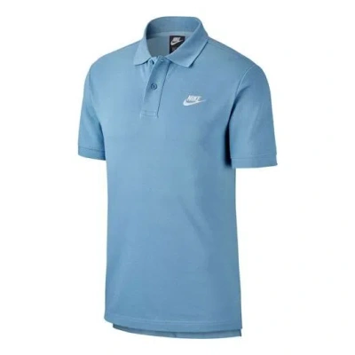Nike Sportswear Lapel Short Sleeve Polo Shirt Blue