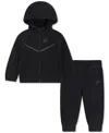 Nike Sportswear Little Kids 2-pc. Tech Fleece Full-zip Set In Black