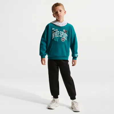 Nike Sportswear Little Kids' Multisport 2-piece Pullover Hoodie Set In Blue