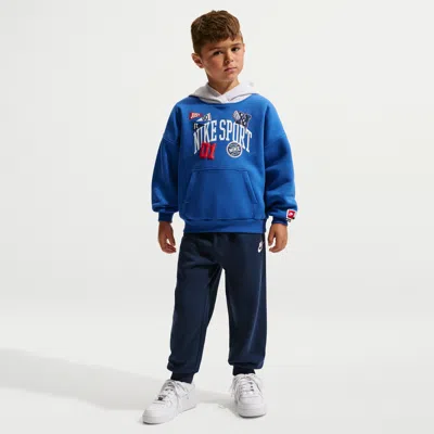 Nike Sportswear Little Kids' Multisport 2-piece Pullover Hoodie Set In Blue