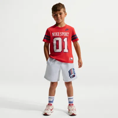 Nike Sportswear Little Kids' Multisport Fleece Shorts In White
