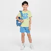 Nike Sportswear Little Kids' On The Move 2-piece French Terry Shorts Set In Blue
