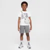Nike Sportswear Little Kids' On The Move 2-piece French Terry Shorts Set In Grey