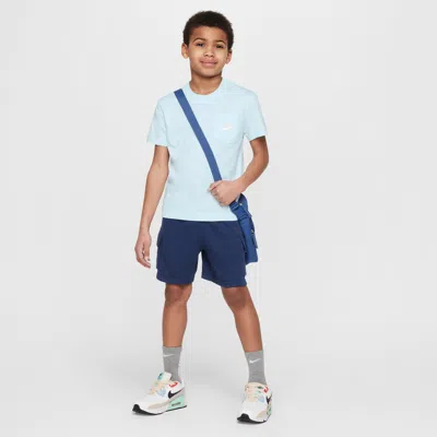 Nike Sportswear Little Kids' Pocket T-shirt And French Terry Shorts Set In Blue