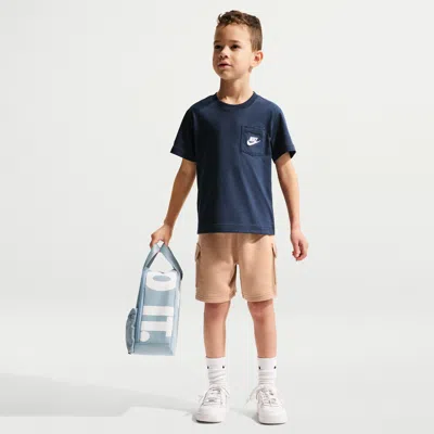 Nike Sportswear Little Kids' Pocket T-shirt And French Terry Shorts Set In Brown