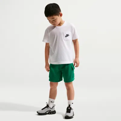Nike Sportswear Little Kids' Pocket T-shirt And French Terry Shorts Set In Green