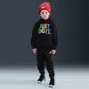 Nike Sportswear Little Kids' Reveal 2-piece Pullover Hoodie Set In Black