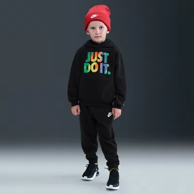 Nike Sportswear Little Kids' Reveal 2-piece Pullover Hoodie Set In Black