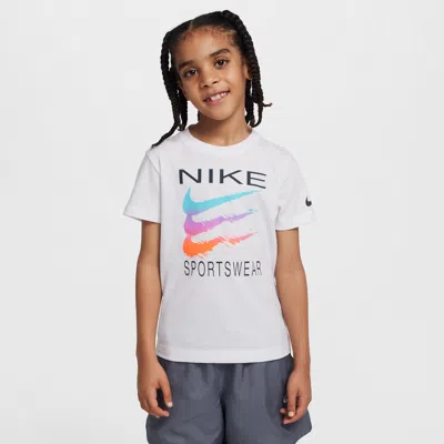 Nike Sportswear Little Kids' Sportswear Swoosh T-shirt In White
