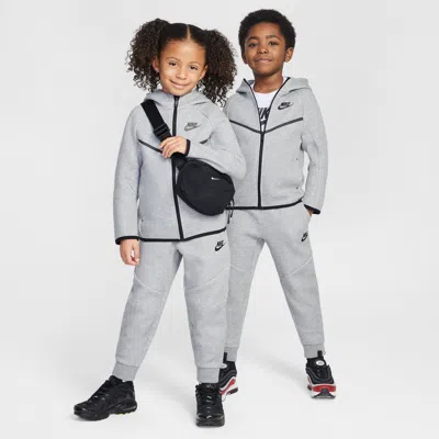 Nike Sportswear Little Kids' Tech Fleece 2-piece Full-zip Set In Grey