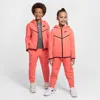 Nike Sportswear Little Kids' Tech Fleece 2-piece Full-zip Set In Orange