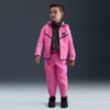 Nike Sportswear Little Kids' Tech Fleece 2-piece Full-zip Set In Pink