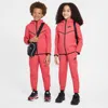Nike Sportswear Little Kids' Tech Fleece 2-piece Full-zip Set In Red